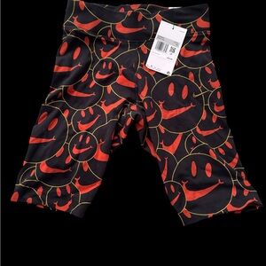 New women’s Nike Black Red Smiley Bike Shorts XS